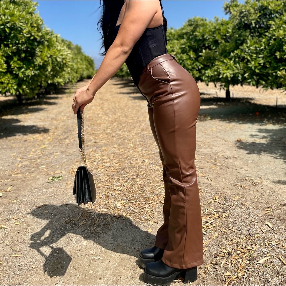 MESHKI leather pants